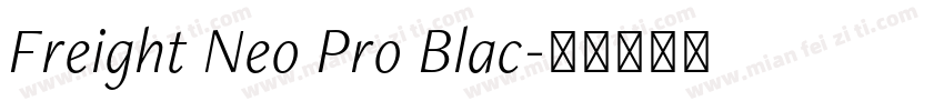 Freight Neo Pro Blac字体转换